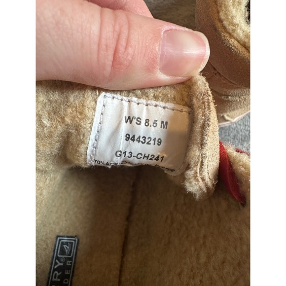 Sperry Top-Sider Women's Size 8.5M Suede Leather Ankle Boots Red Laces - Picture 9 of 9